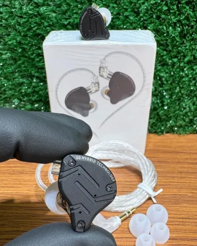 Fone com Fio KZ ZS10 Pro X - 10 Drivers Hi-Fi, Cabo Removível - Novo, Entrega Grátis