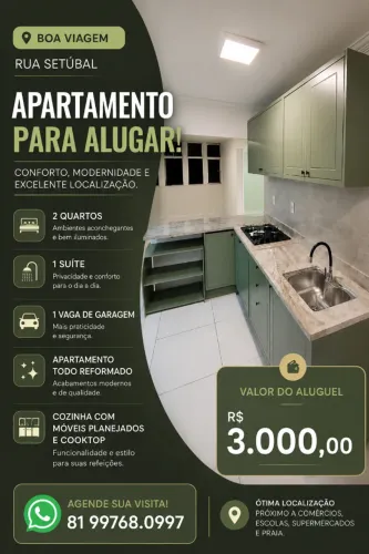 Apartamento para Alugar em Boa Viagem - Excelente Localização!