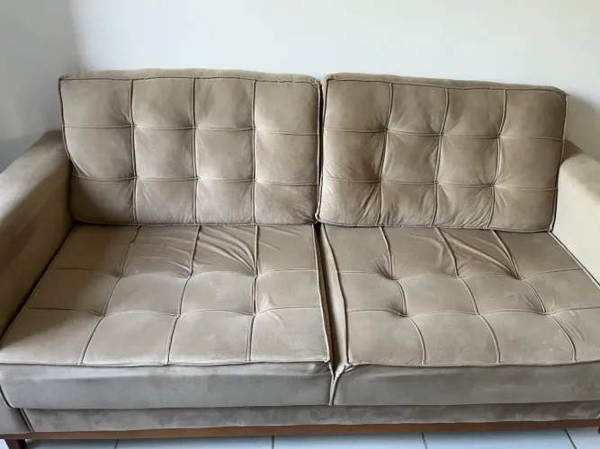 SOFA NILO VELUDO DELUXE BEGE