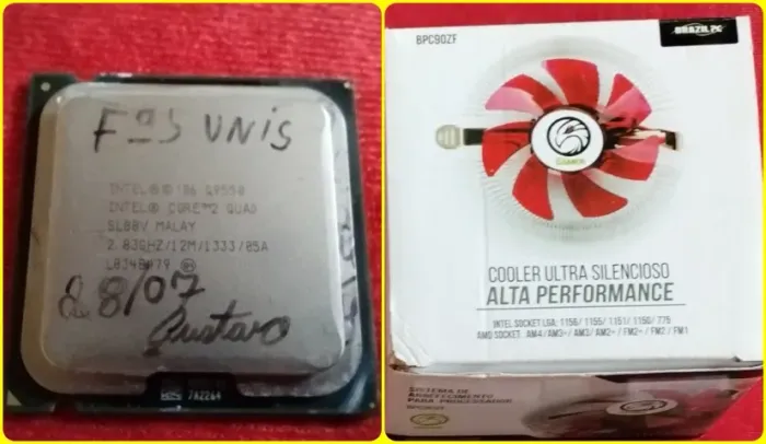 Processador Intel Core2 Duo Quad Q9550 2,83mhz + Cooler. AVALIO TROCA