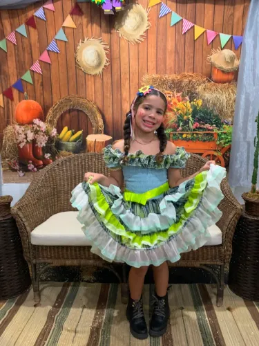 Vestido de quadrilha 8 a 10 anos