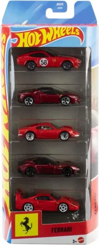 Hot Wheels Ferrari Five Pack 5 Modelos Mattel Jln12