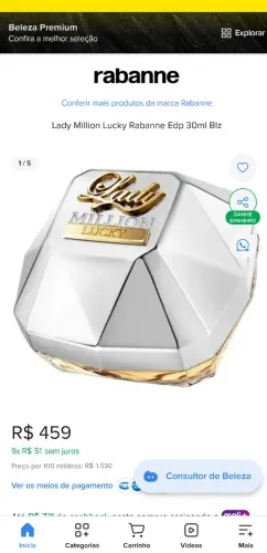 Perfume Lady Million Lucky Rabanne 