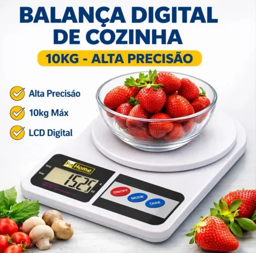 Balança de cozinha de 10kg para diversos usos