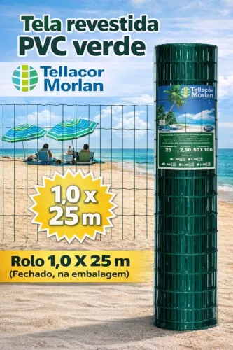 Tela revestida PVC verde (alambrado)