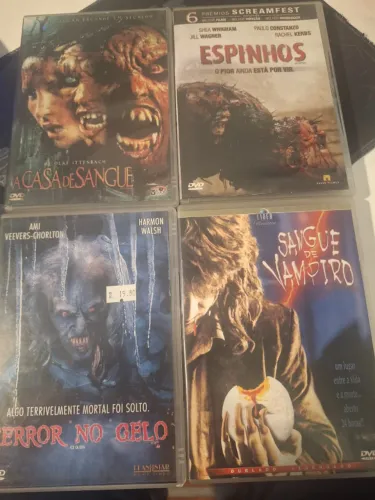 LOTE 79 DVDS TERROR CLÁSSICOS + BRINDES 