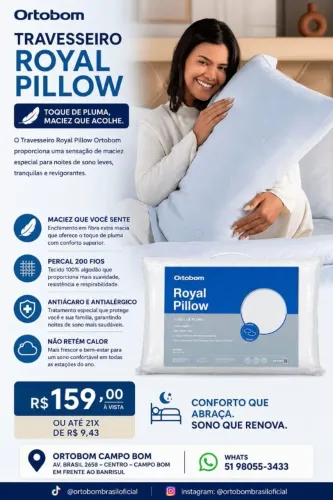 Travesseiro Royal Pillow Ortobom