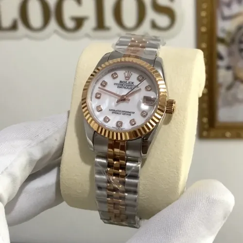 Relógio Rolex automático datejust feminino madrepérola 