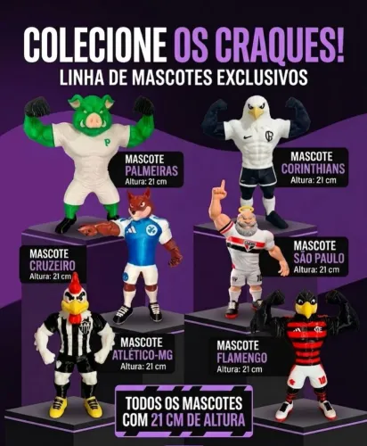 Mascotes Times - 21cm - Peças Exclusivas - Pronta Entrega 