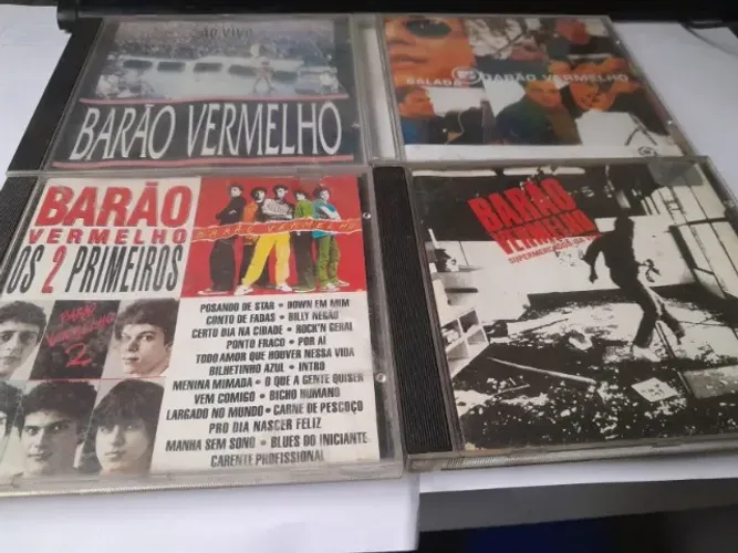 4 CDs Barao Vermelho- Os 2 primeiros,Ao Vivo,Supermercados da vida,Balada