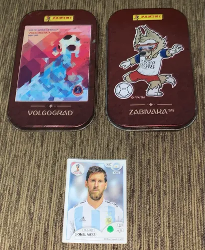 Figurinha Messi Copa 2018 Russia mais 2 Caixas Especiais Panini Ler Descrição