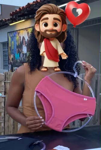 Cabide redondo em acrílico para lingerie | calcinha | biquíni