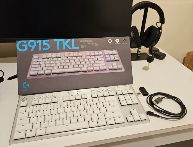 Teclado G915 TKL sem fio Branco