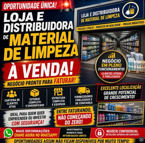 Passo Loja e Distribuidora de Material de Limpeza - 6 anos de empresa com estoque