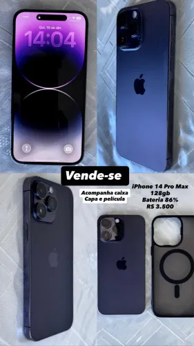 iPhone 14 Pro Max 128gb bateria 86%