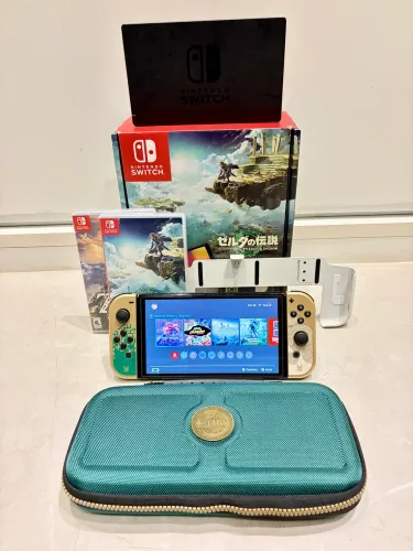  Nintendo Switch OLED Zelda Tears of the Kingdom Edition + Kit Completo Premium