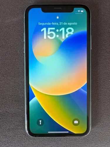 iPhone 11 64GB Verde Usado 100% funcional+ Carcaça Nova P/ Trocar+ 2 capinhas
