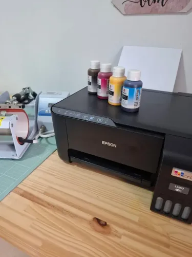 Kit Sublimação Impressora L3250 + Prensa De Caneca; Acompanha 04 Tintas NOVAS GenesisN