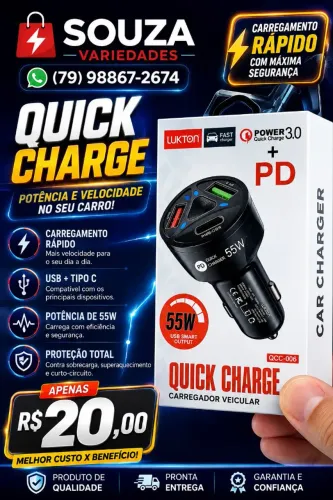 Fonte de Carregador Veicular para Celular