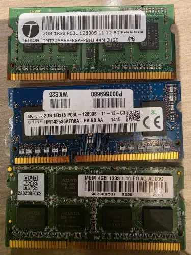 Memorias RAM DDR3 e DDR3L 4GB 2GB Notebook