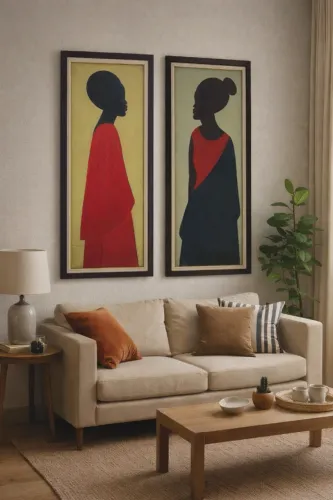 Quadros Decorativos Assinados - Pintor Mually | Arte Africana Elegante