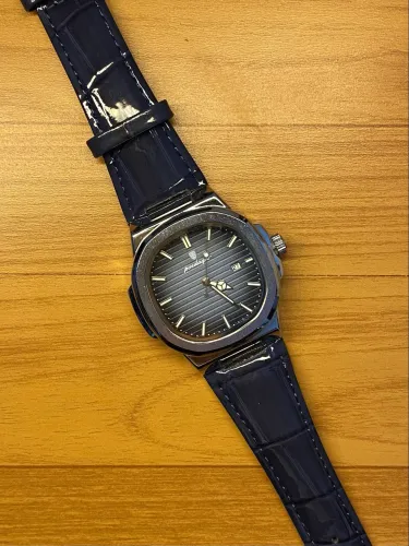 Relógio Poedagar Nautilus pulseira de couro