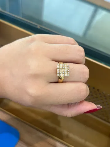 Anel chuveiro Ouro 18k