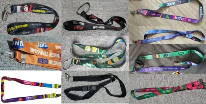 Cordões ccxp variados (valor pela unidade) borderlands brasil ballantines tirante chaveiro