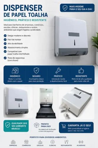 DISPENSER DE PAPEL TOALHA