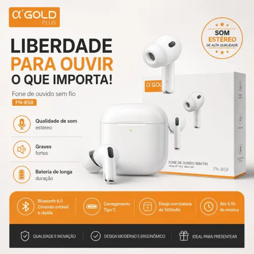 Fone bluetooth A Golg Plus Fn-B58 