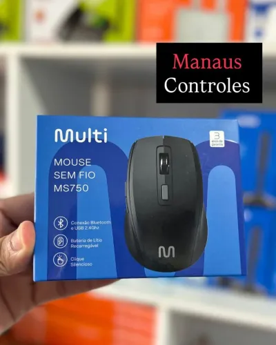 Mouse Sem Fio USB + Bluetooth Preto