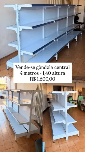Vendo 4 metros de gondulas. Seni novas falar com Daniel 