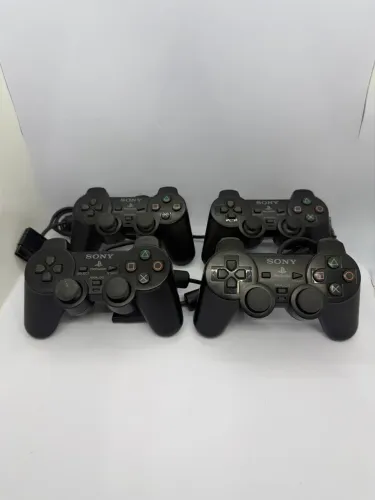 Lote 4 Controles Sony DualShock 2 Originais PlayStation 2 PS2 - Para Manutenção