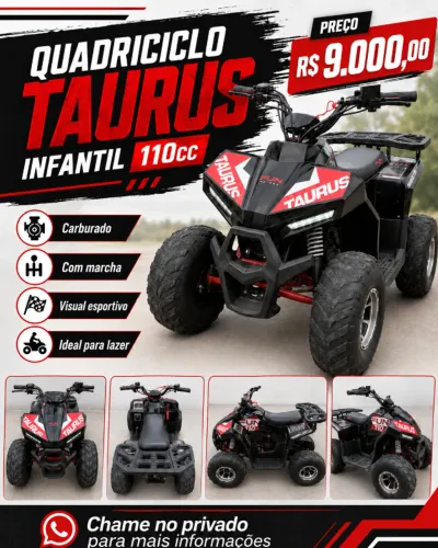 Quadriciclo Infantil Taurus 110cc ? Carburado