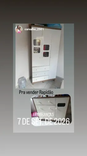 Vendo cômoda e guarda roupa infantil, usado bom estado 