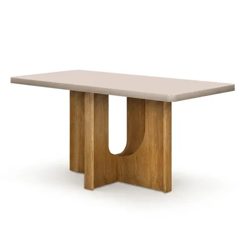 Mesa de Jantar 120x80 Tampo de Vidro Off Base MDF rf98