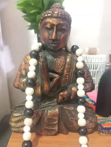 Buda em madeira (balinês). Novo! 27cm.