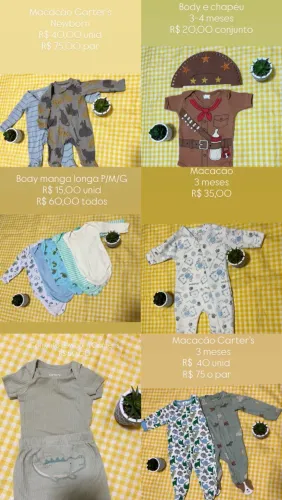Roupas Carter?s criança 0-9 meses