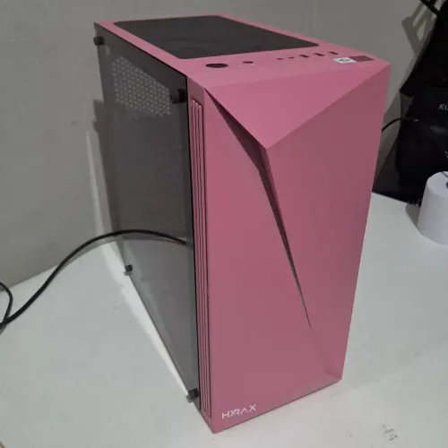 Gabinete Gamer Hyrax Rosa c/ 3 Fans RGB HGB501P MID-TOWER