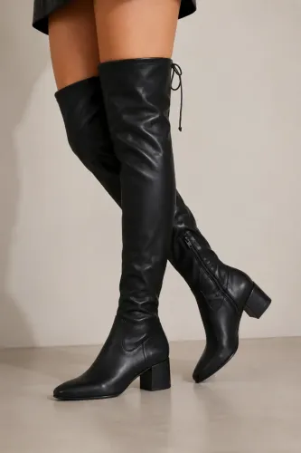 BOTA AREZZO - over the knee, salto bloco, tam. 35