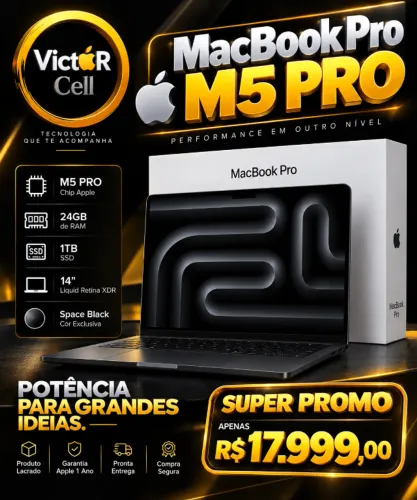 MacBook Pro M5 Pro | 24GB RAM | Lacrado | Garantia Apple 