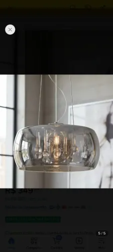 Lustre com gotas de Cristal!