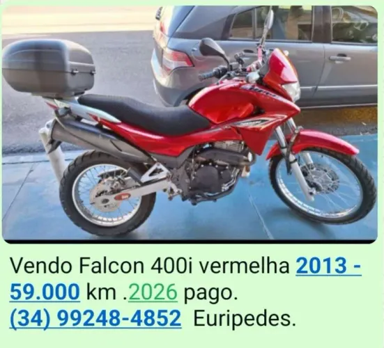 Moto Falcon 400i Vermelha 2013