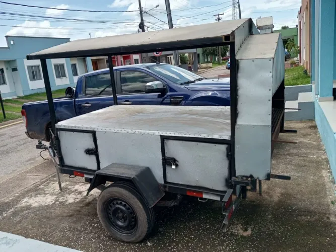 Carrinho de churrasquinho adaptado 
