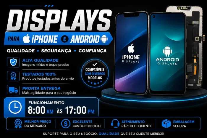 ?TELAS/DISPLAY E PEÇAS DE CELULARES?