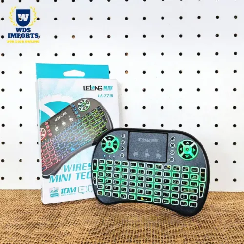 Mini Teclado com Led Wireless - Lelong Max