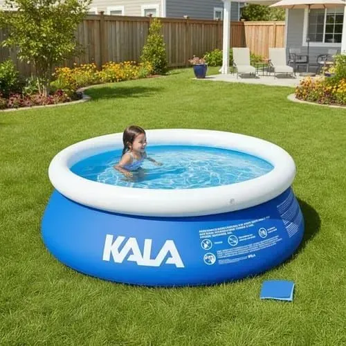 Piscina Inflável Redonda Juntamente Com Bomba Infladora 
