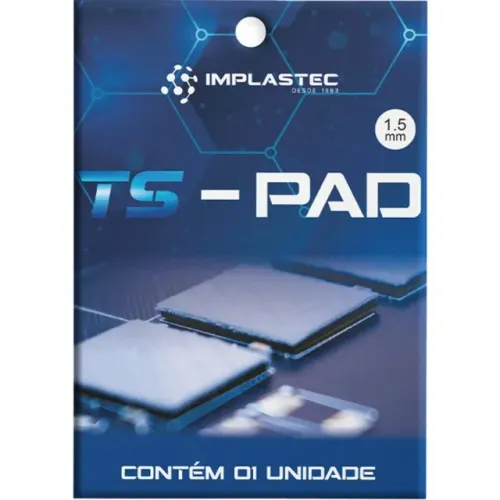 Thermal Pad 1,5mm 100x100mm 12,8w/m.k Ts-pad Implastec *ENTREGA GRÁTIS*