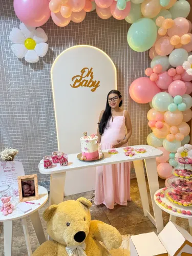 Alugo kit festa aniversário infantil, chá de bebê, chá revelação