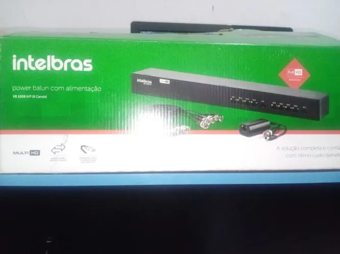 Power Balun Intelbras VB 1008 WP 8 Canais + Câmera